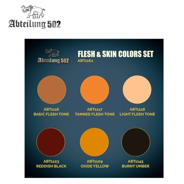 Abteilung 502 - Dense Acrylic Color Tube boxed Set - FLESH AND SKIN COLORS