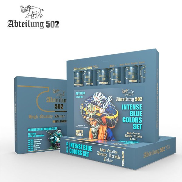 Abteilung 502 - Dense Acrylic Color Tube boxed Set - INTENSE BLUE COLORS