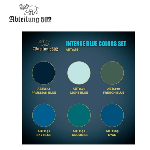 Abteilung 502 - Dense Acrylic Color Tube boxed Set - INTENSE BLUE COLORS