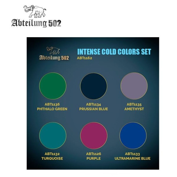 Abteilung 502 - Dense Acrylic Color Tube boxed Set - INTENSE COLD COLORS