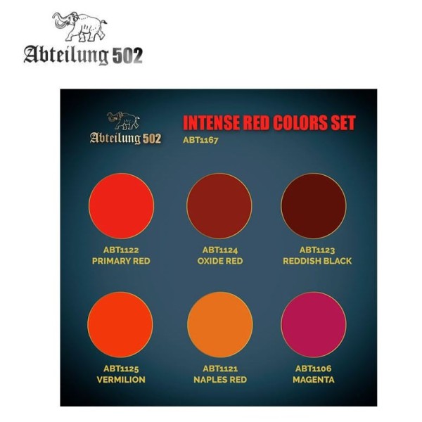 Abteilung 502 - Dense Acrylic Color Tube boxed Set - INTENSE RED COLORS