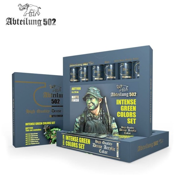 Abteilung 502 - Dense Acrylic Color Tube boxed Set - INTENSE GREEN COLORS