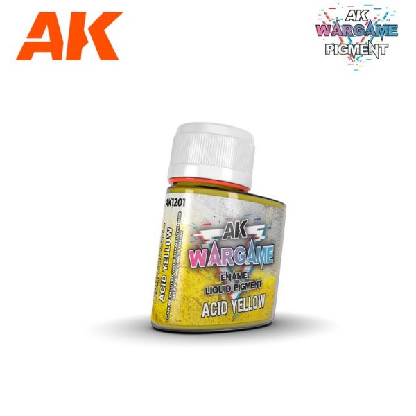 AK Interactive - ENAMEL LIQUID PIGMENT - ACID YELLOW