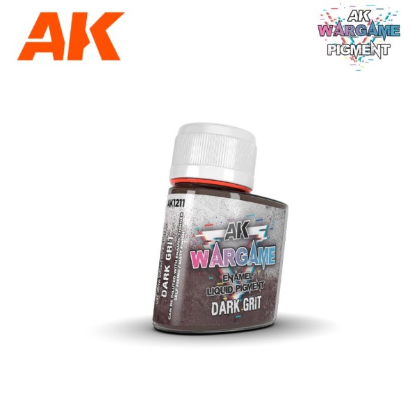 AK Interactive - ENAMEL LIQUID PIGMENT - DARK GRIT