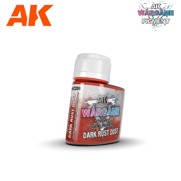 AK Interactive - ENAMEL LIQUID PIGMENT - DARK RUST DUST