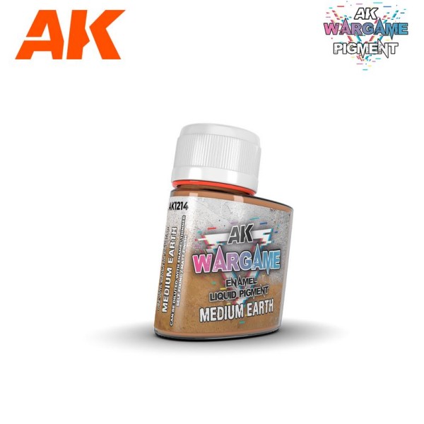 AK Interactive - ENAMEL LIQUID PIGMENT - MEDIUM EARTH