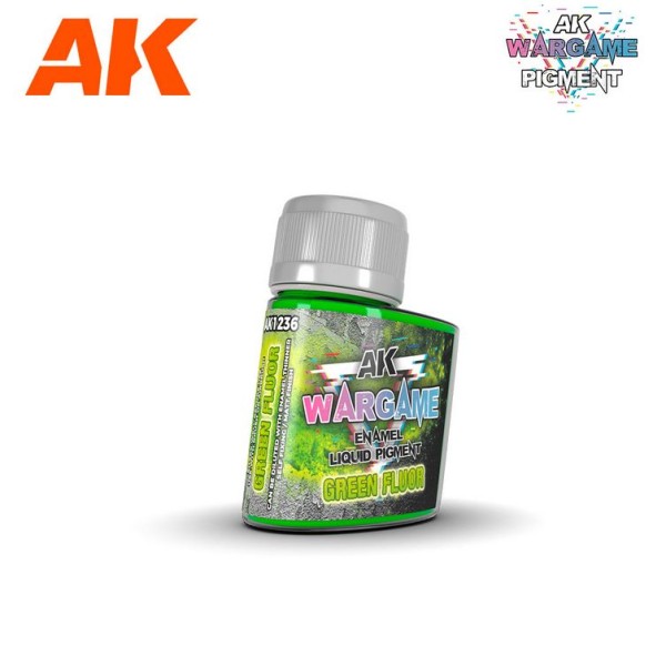 AK Interactive - ENAMEL LIQUID PIGMENT - FLUORESCENT GREEN