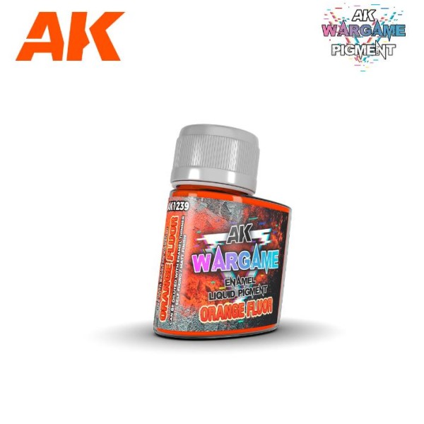 AK Interactive - ENAMEL LIQUID PIGMENT - FLUORESCENT ORANGE