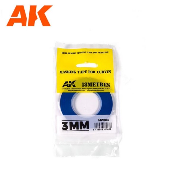 AK Interactive - MASKING TAPE for Curves (3mm X 18M)