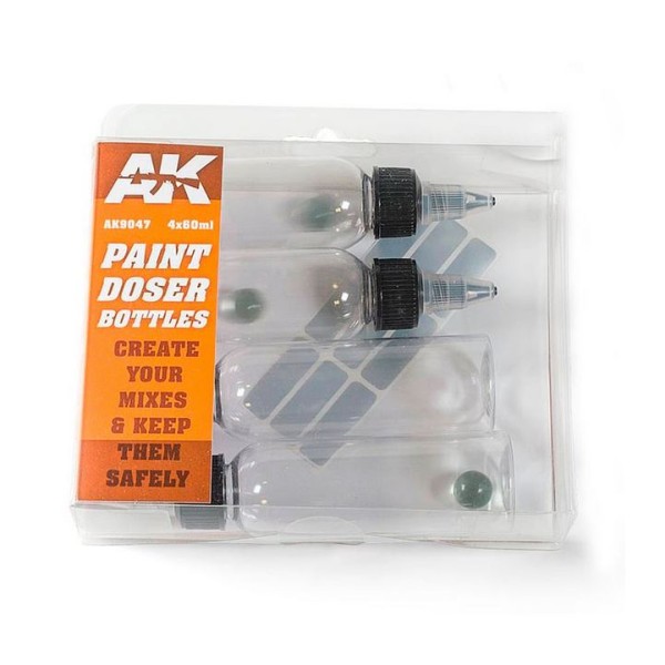 AK Interactive - Tools - Paint Doser Bottles 4 X 60ml