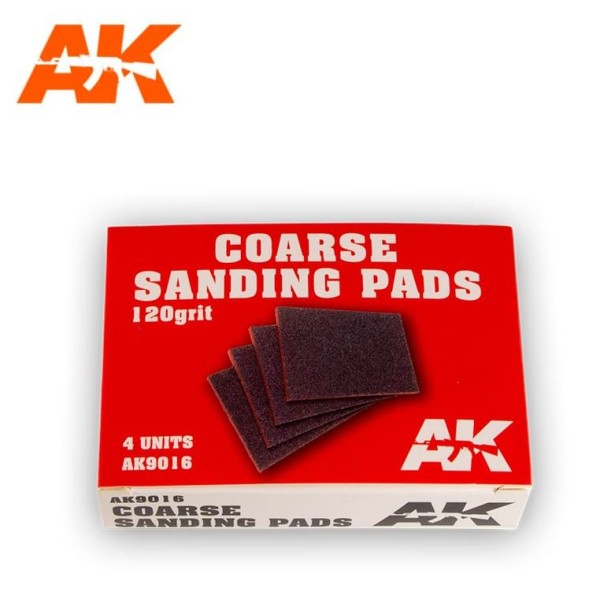AK Interactive - COARSE SANDING PADS 120 GRIT (4)