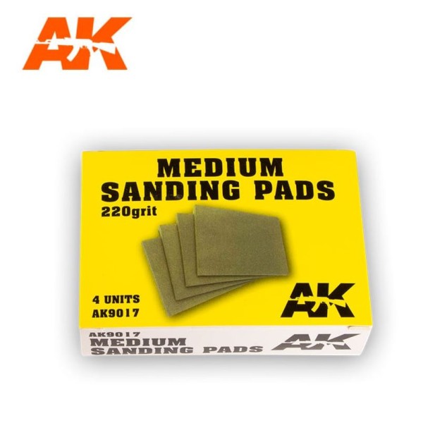 AK Interactive - MEDIUM SANDING PADS 220 GRIT (4)