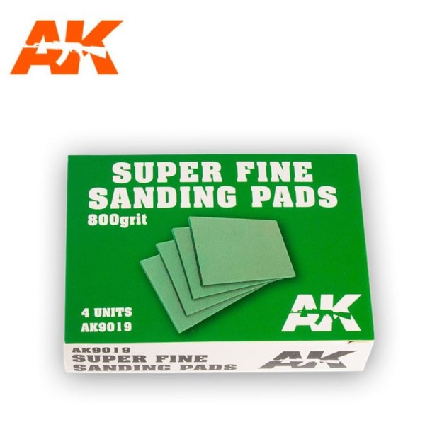 AK Interactive - SUPER FINE SANDING PADS 800 GRIT (4)