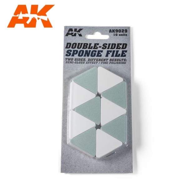 AK Interactive - DOUBLE SIDED SPONGE FILE (SEMI-GLOSS EFFECT / FINE POLISHING)