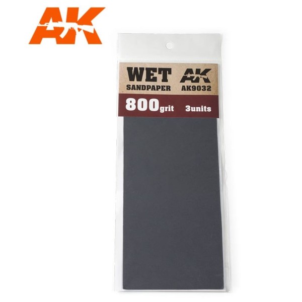 AK Interactive - WET SANDPAPER - 800 GRIT (3)