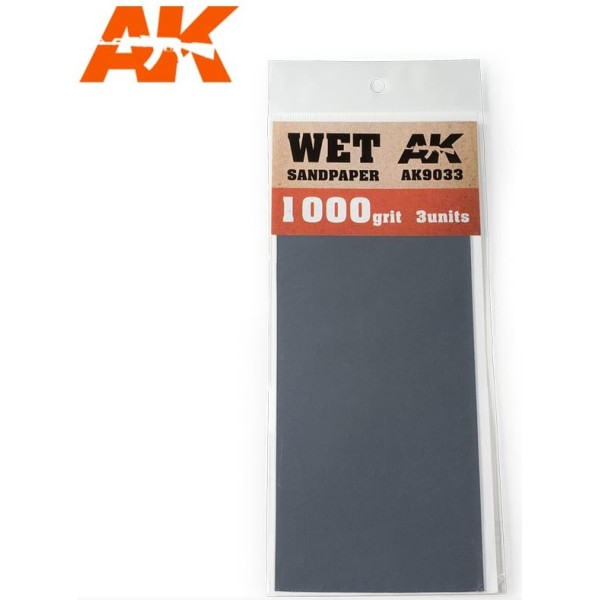 AK Interactive - WET SANDPAPER - 1000 GRIT (3)