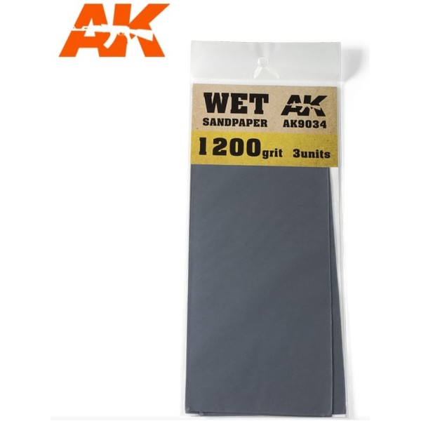 AK Interactive - WET SANDPAPER - 1200 GRIT (3)