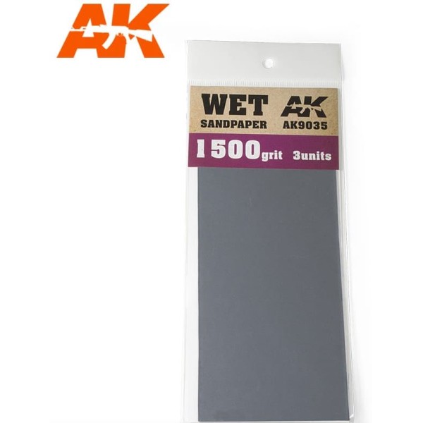 AK Interactive - WET SANDPAPER - 1500 GRIT (3)