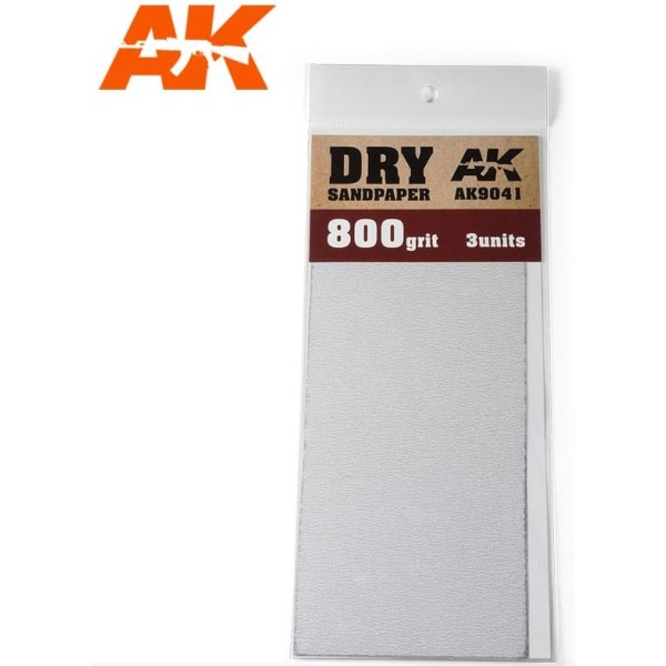 AK Interactive - DRY SANDPAPER - 800 GRIT (3)