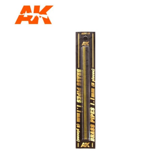 AK Interactive - Brass Rods - 1.1mm (5)