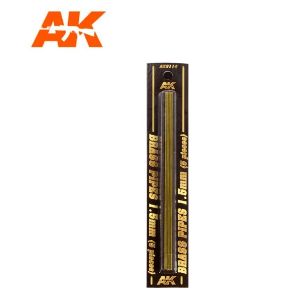 AK Interactive - Brass Rods - 1.5mm (5)