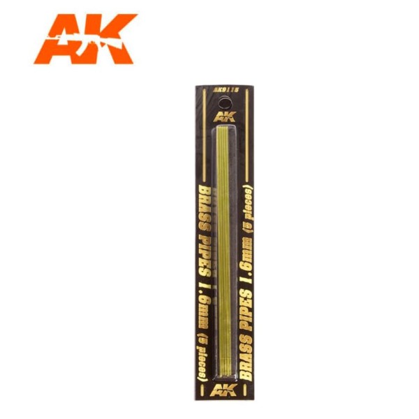 AK Interactive - Brass Rods - 1.6mm (5)