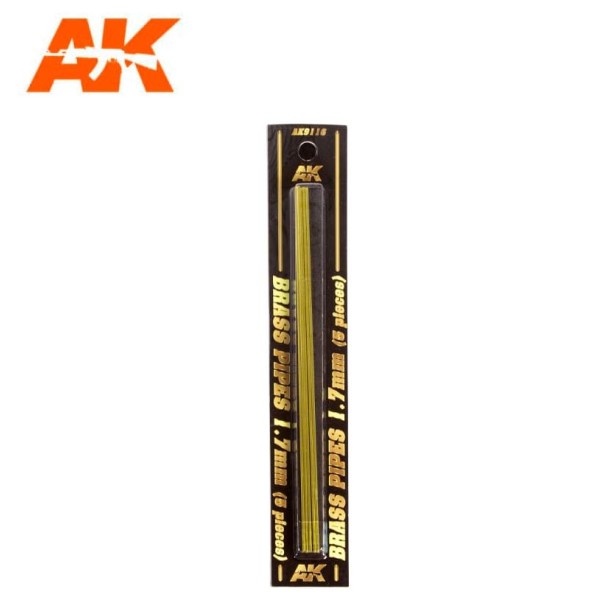AK Interactive - Brass Rods - 1.7mm (5)