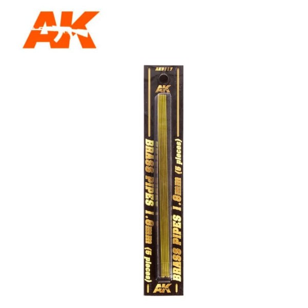 AK Interactive - Brass Rods - 1.8mm (5)