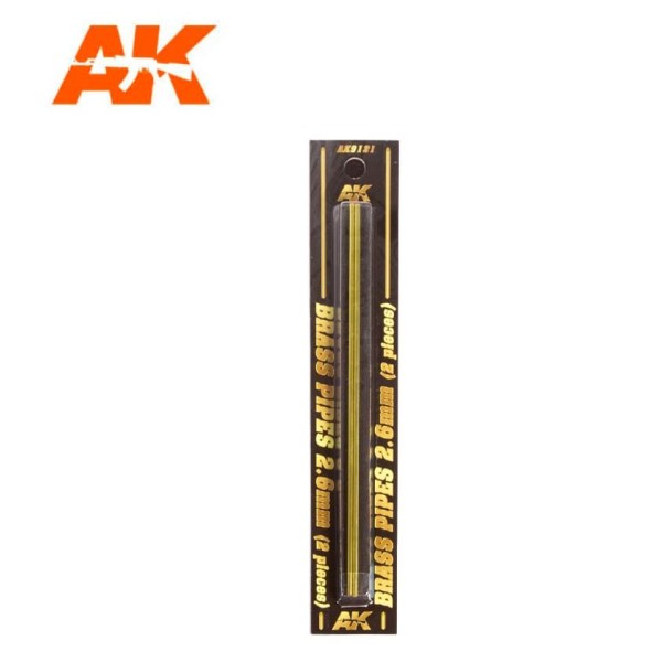 AK Interactive - Brass Rods - 2.6mm (2)