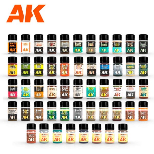 AK Interactive - Briefcase Set - THE BEST 52 EFFECTS FOR WEATHERING