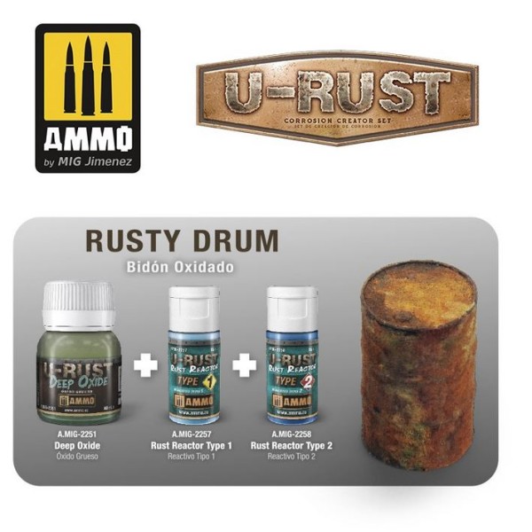 Mig - AMMO - Weathering Products - U-RUST Corrosion Creator Set