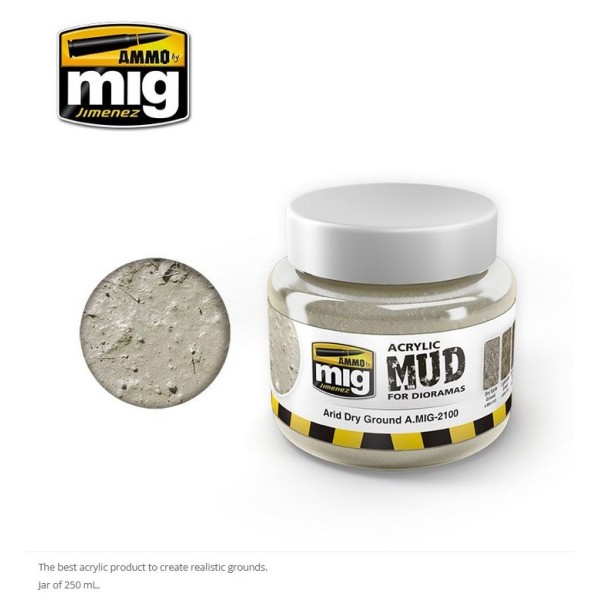 Mig - Ammo - Acrylic Textures for Dioramas - Arid Dry Ground (250ml)