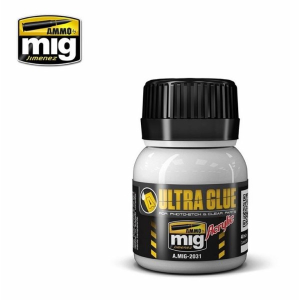 Mig AMMO - Ultra Glue - for Clear Acrylic Parts, Etched Parts & More (Acrylic Waterbased Glue)