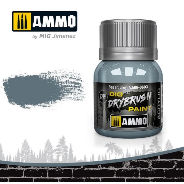 MIG AMMO - DIO Drybrush Paints - Basalt Grey