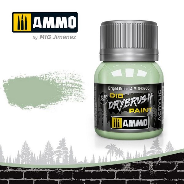 MIG AMMO - DIO Drybrush Paints - Bright Green