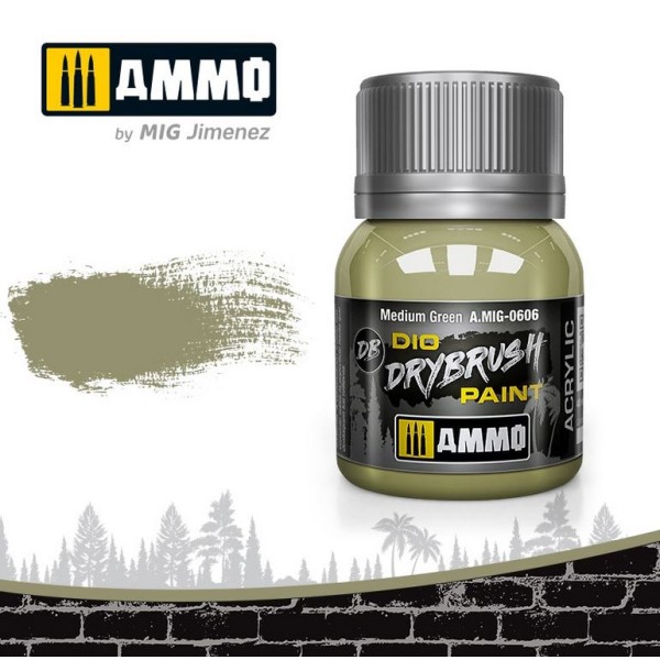 MIG AMMO - DIO Drybrush Paints - Medium Green