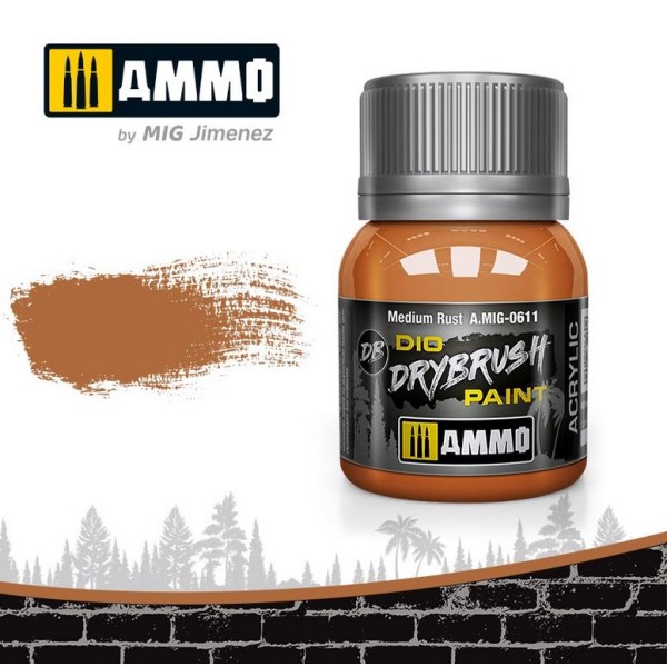 MIG AMMO - DIO Drybrush Paints - Medium Rust