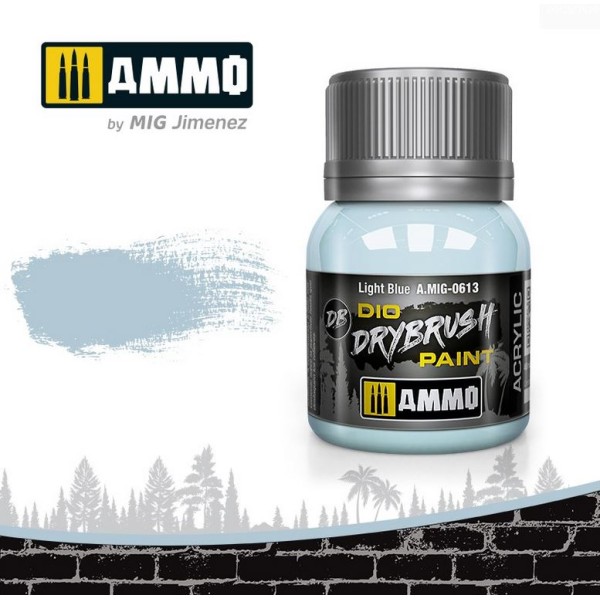 MIG AMMO - DIO Drybrush Paints - Light Blue