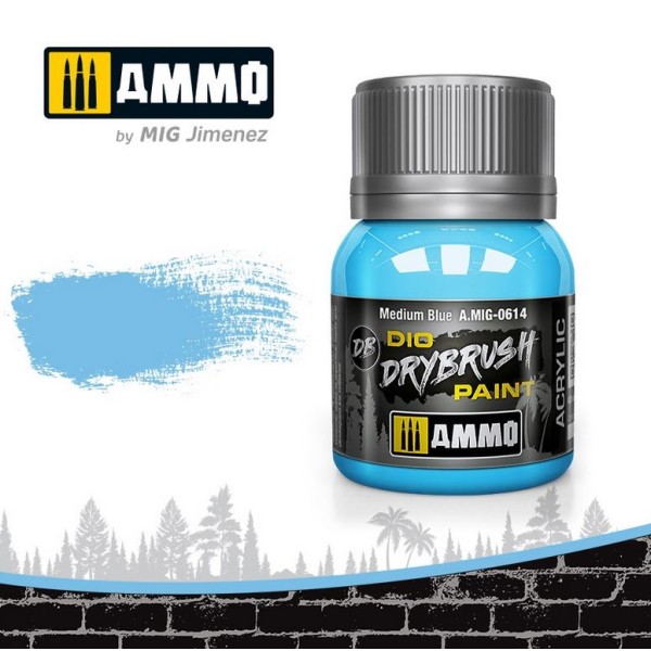 MIG AMMO - DIO Drybrush Paints - Medium Blue