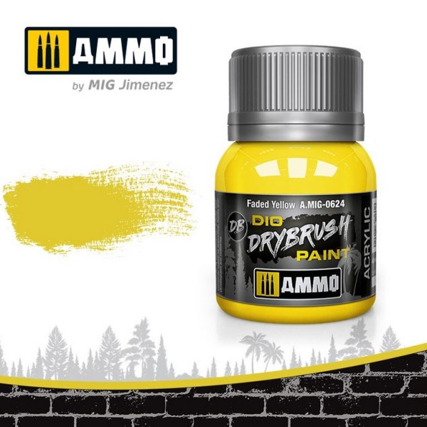 MIG AMMO - DIO Drybrush Paints - Faded Yellow