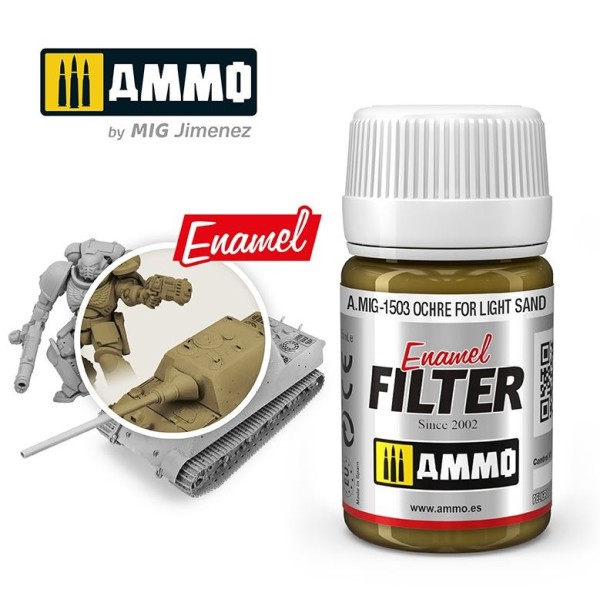 Mig - AMMO - Enamel Filters - OCHRE FOR LIGHT SAND