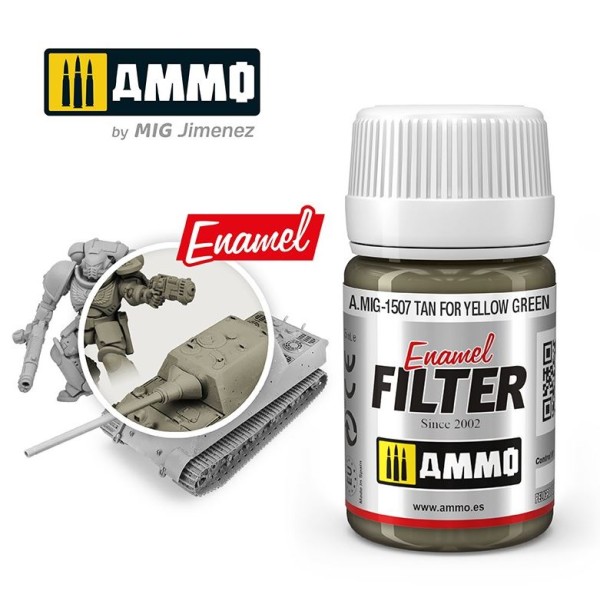 Mig - AMMO - Enamel Filters - TAN FOR YELLOW GREEN