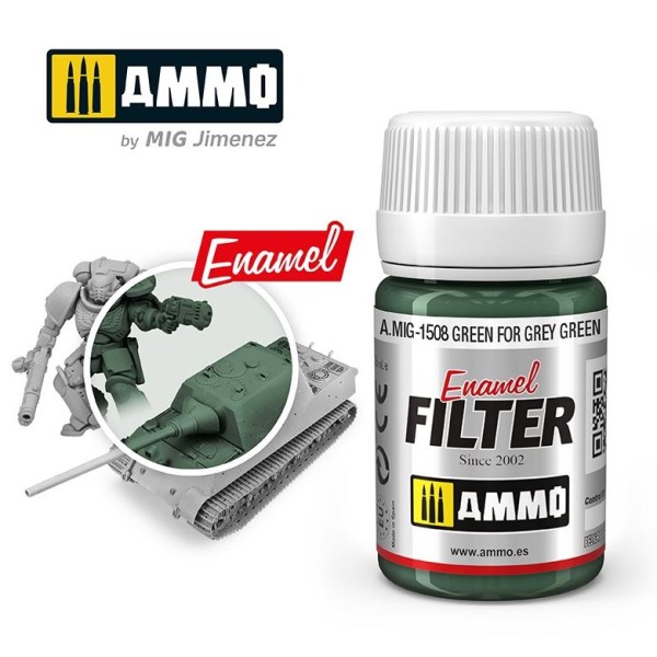 Mig - AMMO - Enamel Filters - GREEN FOR GREY GREEN