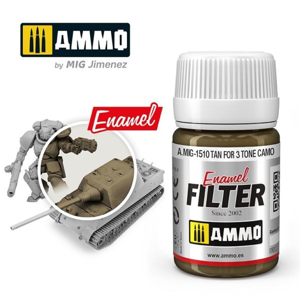 Mig - AMMO - Enamel Filters - TAN FOR 3 TONE CAMO