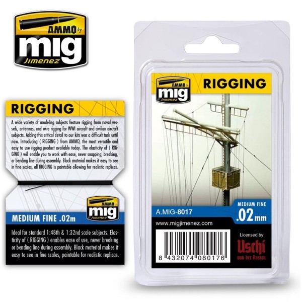 MiG - AMMO - Scenics - RIGGING – Medium FINE 0.02mm