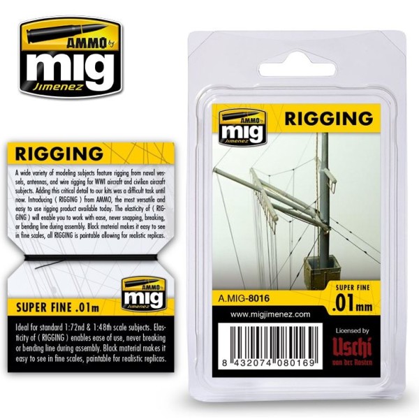 MiG - AMMO - Scenics - RIGGING – SUPER FINE 0.01mm