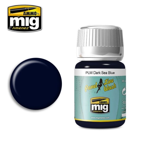 Mig - AMMO - Panel Line Washes - DARK SEA BLUE