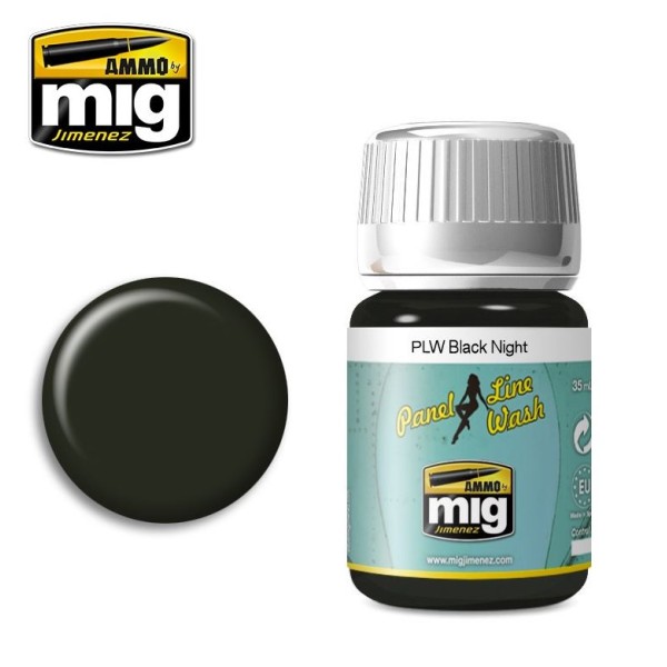 Mig - AMMO - Panel Line Washes - BLACK NIGHT