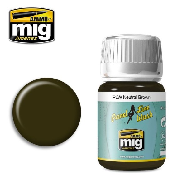 Mig - AMMO - Panel Line Washes - NEUTRAL BROWN