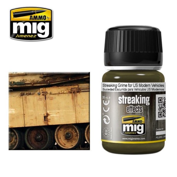Mig - AMMO - Weathering Products - STREAKING EFFECTS - STREAKING GRIME FOR US MODERN VEHICLES